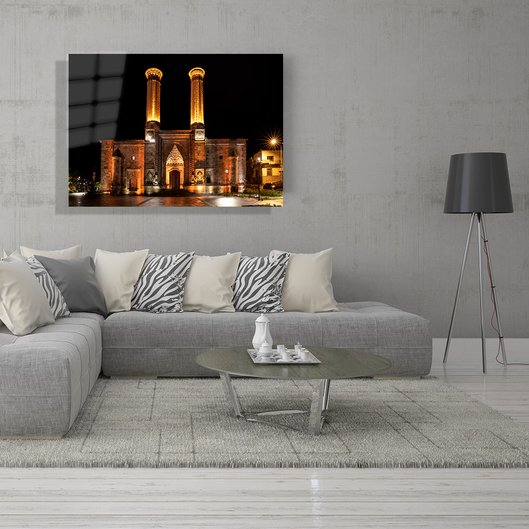 yatay dini temalı cam tablo