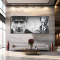 Saatli Atatürk Temalı Cam Tablo