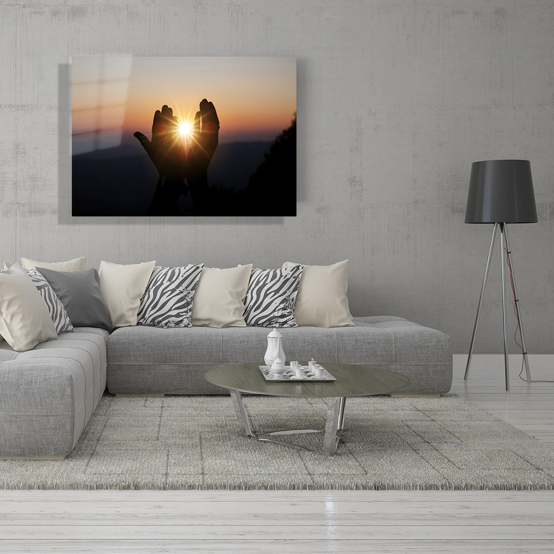 yatay dini temalı cam tablo