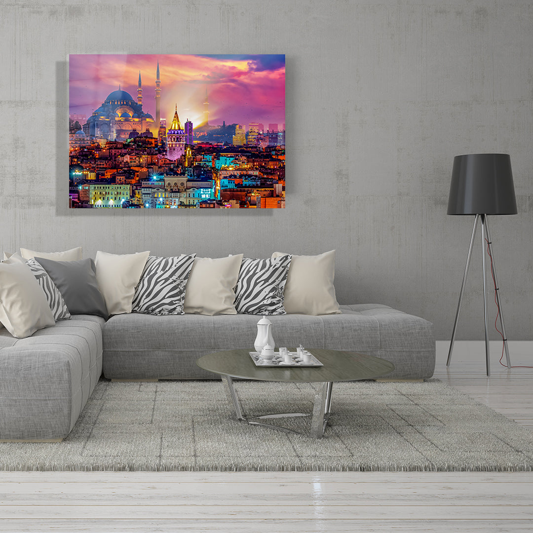 yatay dini temalı cam tablo