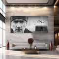 Saatli Atatürk Temalı Cam Tablo