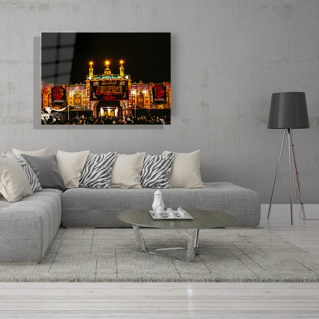 yatay dini temalı cam tablo