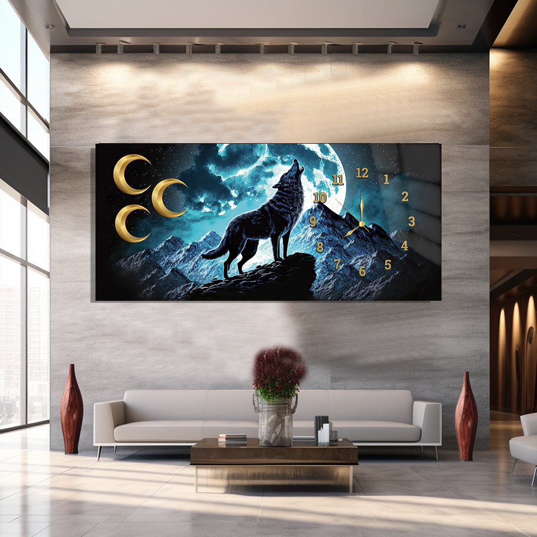 Saatli Atatürk Temalı Cam Tablo