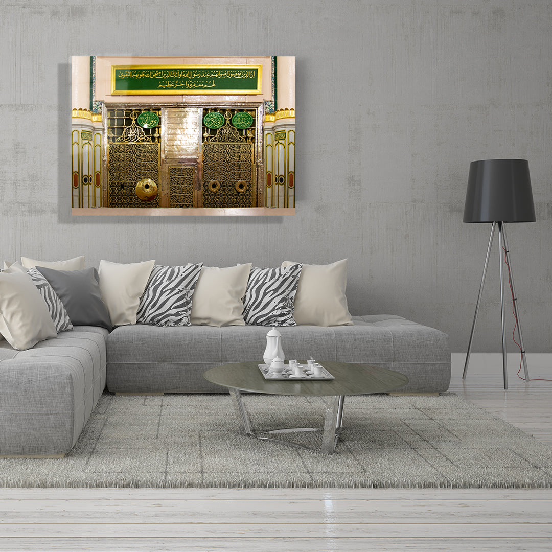 yatay dini temalı cam tablo
