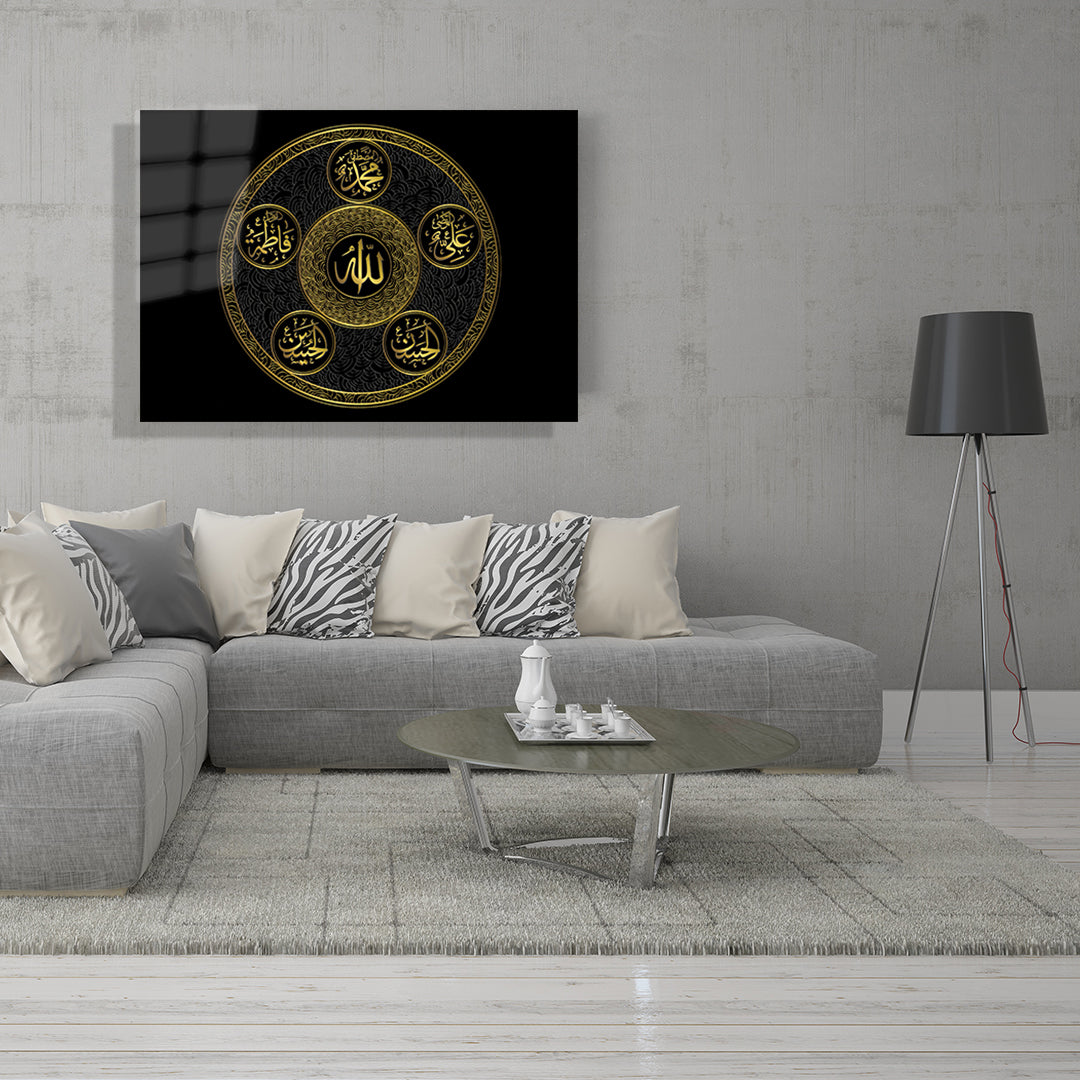 yatay dini temalı cam tablo