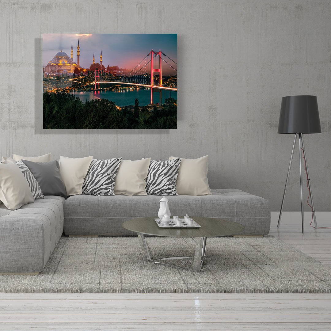 yatay dini temalı cam tablo