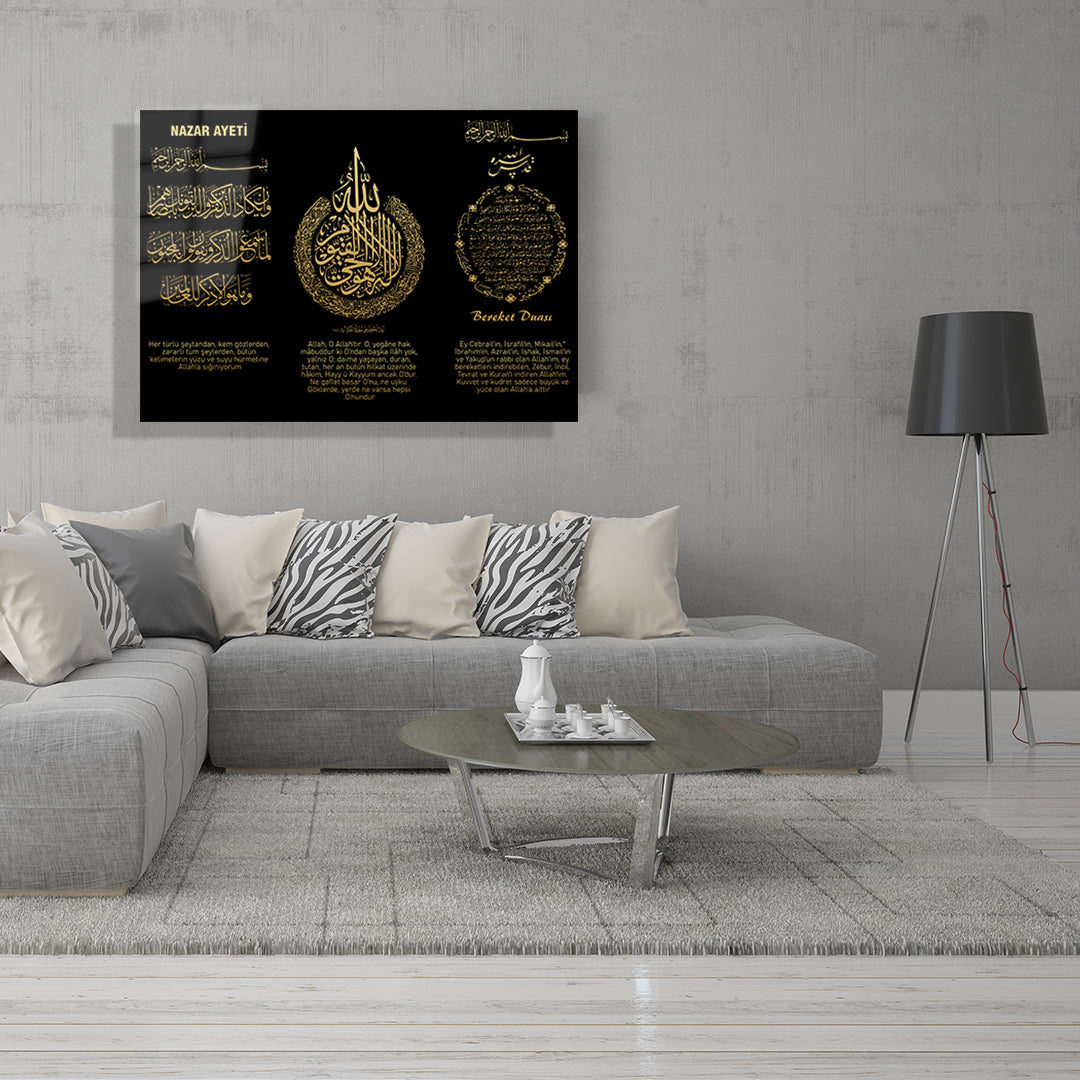 yatay dini temalı cam tablo
